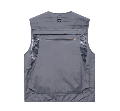 Four Seasons Photography Tooling Multi-Pocket Quick-Dry Vest Safety Waistcoat Logo Printing Men's and Women's Wear