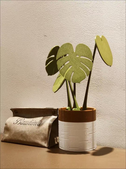 Monstera coaster plant Bamboo Coaster Plant with Magnet 3D Printing Cross-border Explosions