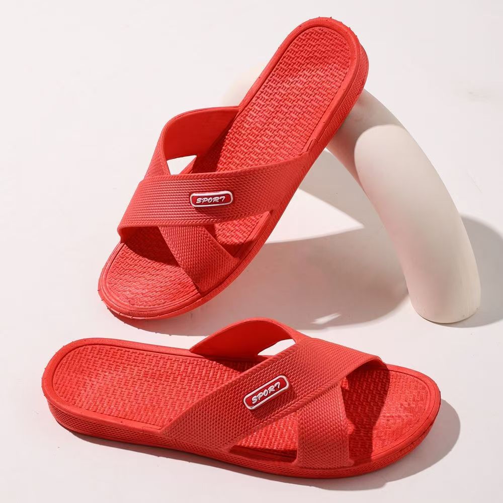 368 Women's Classic Style Summer New Women's Home Slippers Bathroom Bath Non-Slip Cross Slippers Wholesale