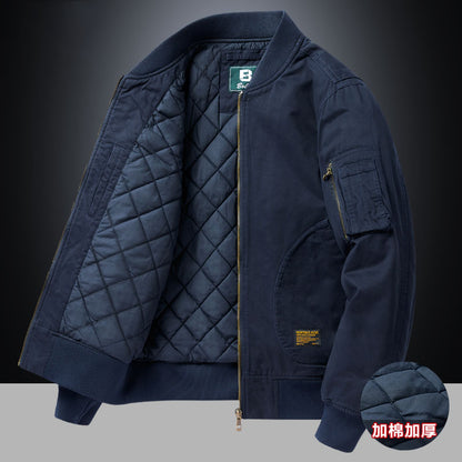 American Retro New Baseball Uniform Jacket Men's Autumn and Winter Bomber Jacket Men's Casual Workwear Top Men's Style