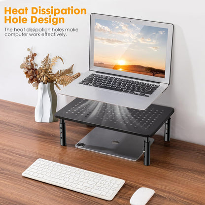 Cross-Border Monitor Computer Stand, Adjustable Height Laptop Desktop Base, Storage Rack, Height-Increasing Stand