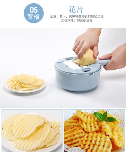 Multi-functional vegetable cutter flapper potato silk artifact coarse silk household grater does not hurt hands wipers slicer