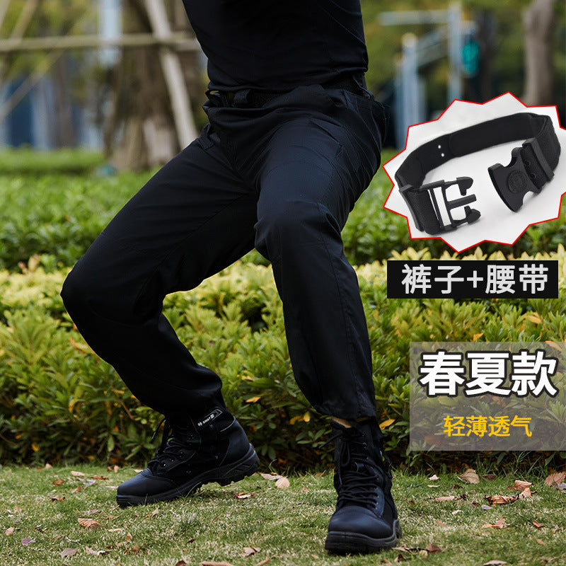 Spring and Autumn Security Training Pants Black Male Military Fan Pants Duty Summer Thin Special Forces Tactical Special Training Overalls