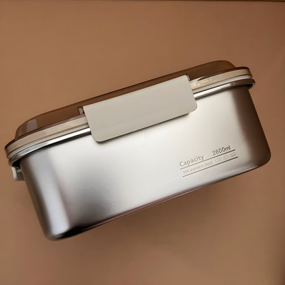 304 Stainless Steel Preservation Box Food Sealed Lunch Box for Microwave Lunch Box Large Capacity Square with Handler