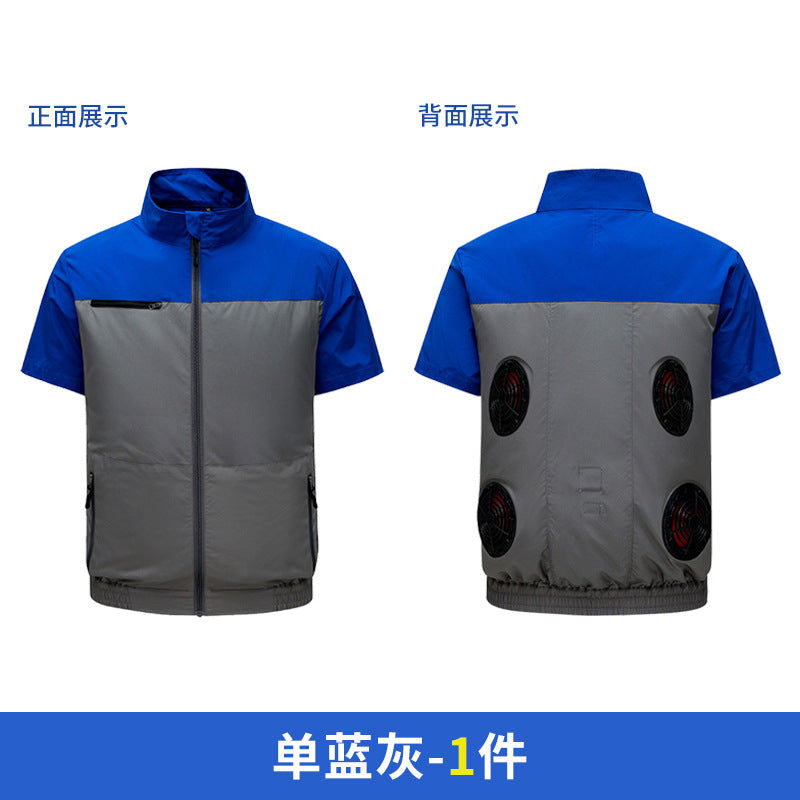Cross-border New Smart Air-conditioning Clothing Jacket Clothes with Fan Outdoor Work Uniform Labor Protection Duty Fan Clothing
