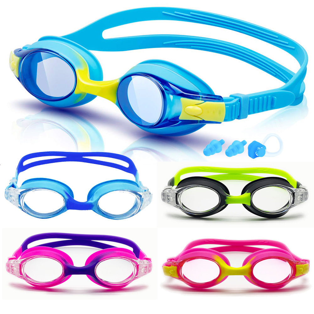 Children's swimming goggles HD waterproof anti-fog swimming glasses silicone swimming goggles cross-border Amazon explosions manufacturers wholesale