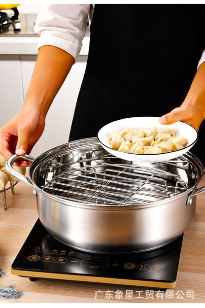 Multifunctional Stainless Steel Steaming Rack Household Water-proof Electric Rice Cooker Pressure Cooker with Steaming Vegetable Rack Small Diameter Steaming Cage Rack