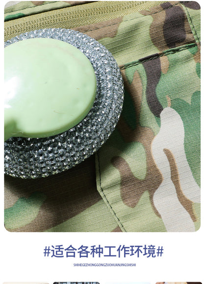 Outdoor Summer Camouflage Clothing suit Men's Wear-resistant Tear-resistant Multi-pocket Labor Protection Breathable Quick-drying Training Clothing Men's Tooling
