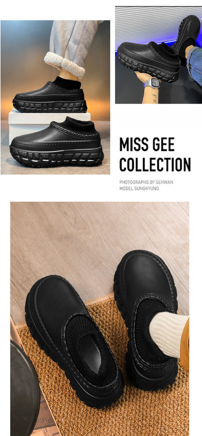 Winter Cross-Border Thick-Soled Cotton Slippers for Couples with Tire Soles, Warm Socks and Shoes for Men, Cotton Tow