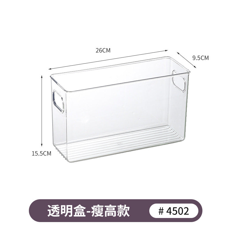 Multi-size Transparent Refrigerator Storage Box Snacks and Sundries Storage Box Cosmetic Finishing Multifunctional Transparent Superposable