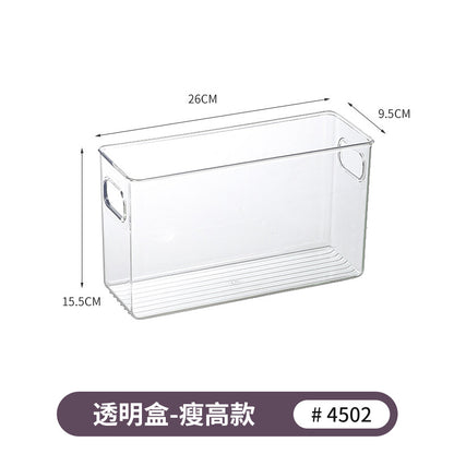 Multi-size Transparent Refrigerator Storage Box Snacks and Sundries Storage Box Cosmetic Finishing Multifunctional Transparent Superposable