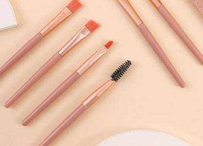 8 makeup brush suit portable short super soft travel blush brush eye shadow brush beauty tools for beginners