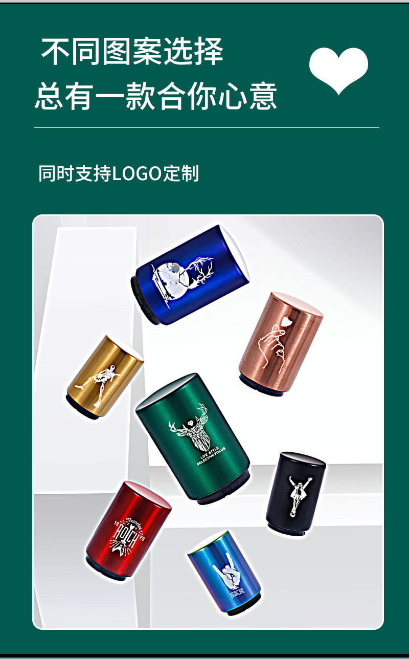 Stainless Steel Automatic Beer Bottle Opener Metal High-End Traceless Press Wine Opener Creative Automatic Bottle Opener Manufacturer