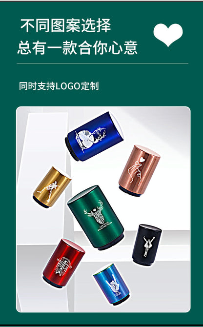 Stainless Steel Automatic Beer Bottle Opener Metal High-End Traceless Press Wine Opener Creative Automatic Bottle Opener Manufacturer