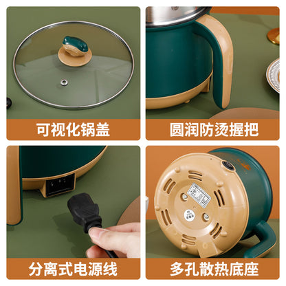 Multifunctional Small Electric Pot Electric Hot Pot Household Student Hot Pot Multi-Function Electric Cooking Pot Small Mini Electric Hot Pot Small Pot