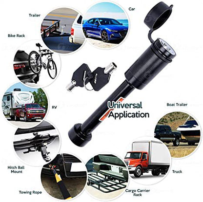 3D three-dimensional red national flag metal trailer hook dust plug car plug cover trailer square port plug American trailer cover