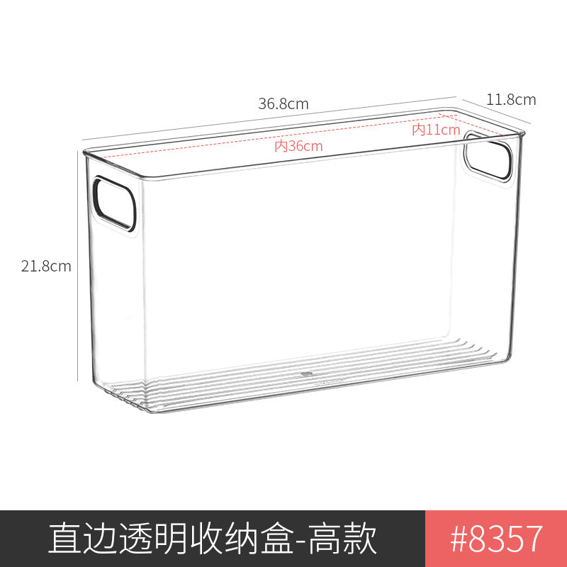 Multi-size Transparent Refrigerator Storage Box Snacks and Sundries Storage Box Cosmetic Finishing Multifunctional Transparent Superposable