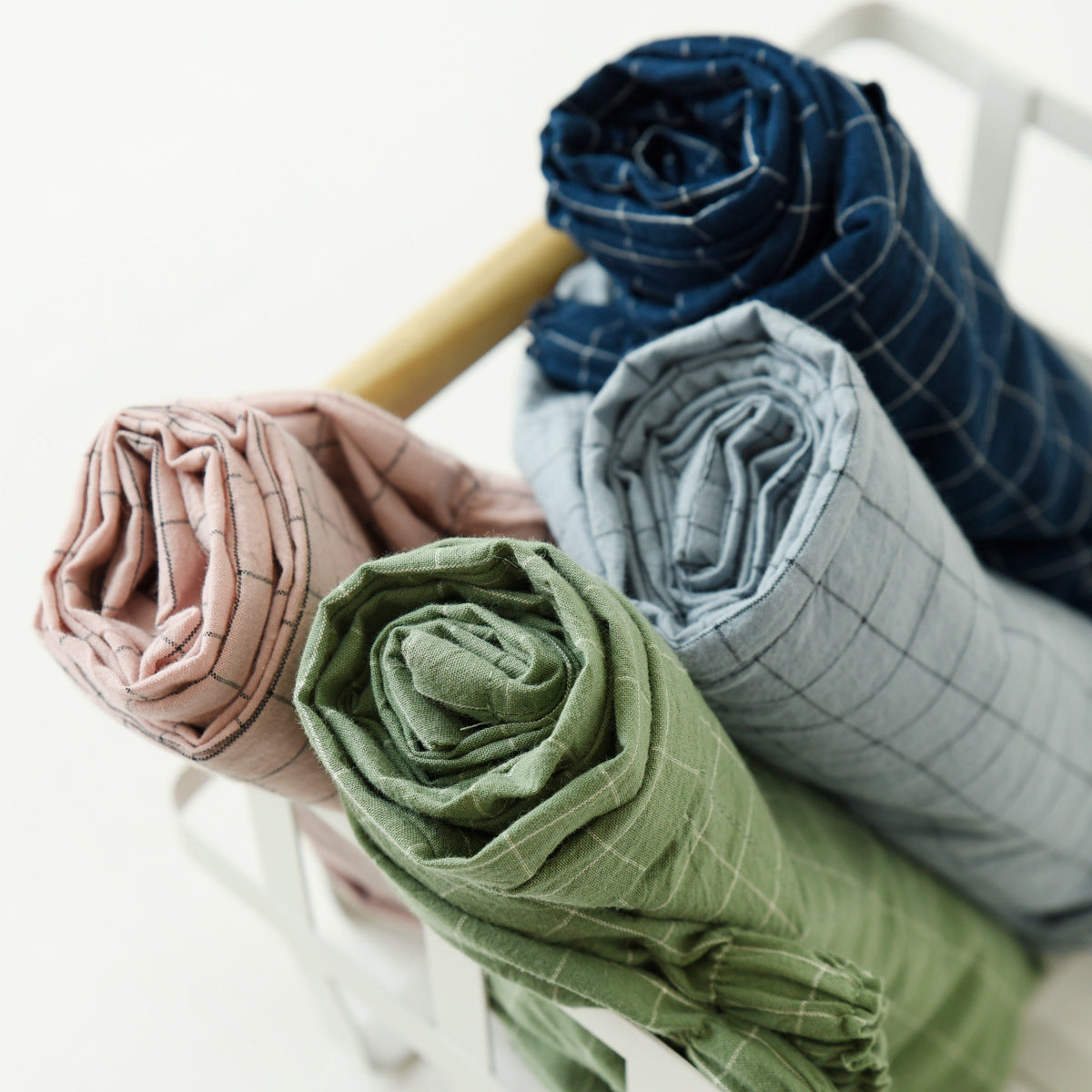 Couple Style Washed Home Pants for Men and Women, Pure Cotton Plaid Pajama Pants, Living Pants, Spring and Autumn Style, Japanese Warehouse Available for Wholesale