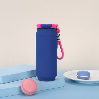 New Style 304 Stainless Steel Thermos Outdoor Portable Cans Lanyard Accompaniably Cups Solid Color Household Straight Water Cup