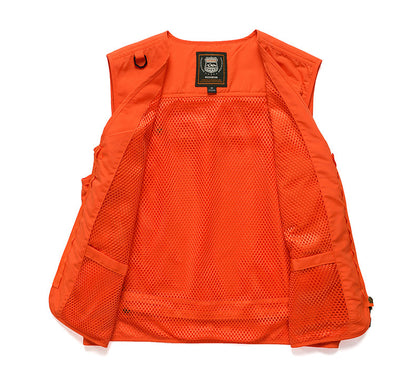 Four Seasons Photography Tooling Multi-Pocket Quick-Dry Vest Safety Waistcoat Logo Printing Men's and Women's Wear