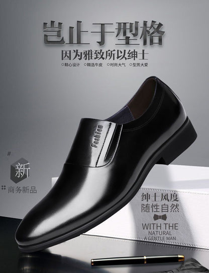[100 full cowhide] leather shoes men's business formal men's leather shoes casual slip-proof soft bottom men's shoes for work