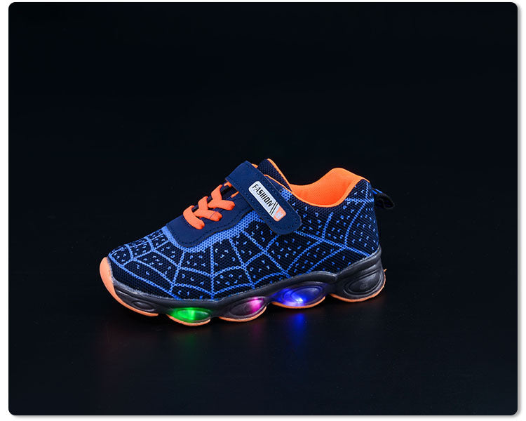 Spring and Autumn Kidsren's Shoes, Kidsren's Luminous Light Shoes, Men's and Women's Running Shoes, Baby Flash Shoes, Led Light-Up Sports Shoes, Mesh
