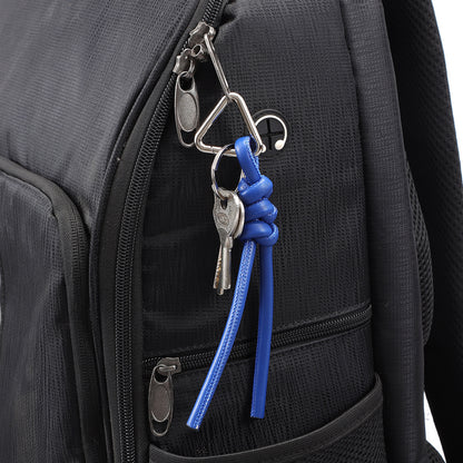 New triangle key chain PU hand-woven diamond key ring bag pendant key chain