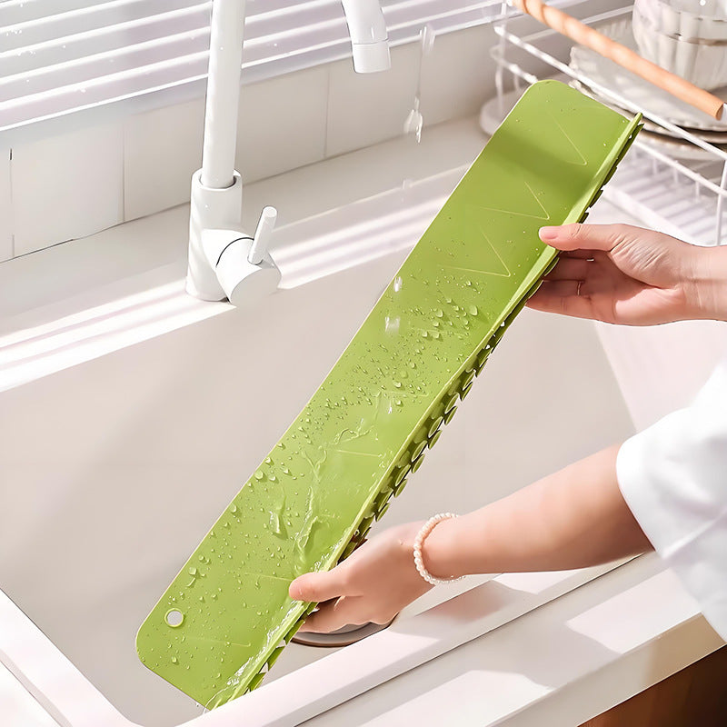 Water Splash Guard for Kitchen Sink, Dishwashing Sink, Washbasin, Anti-Splash Pad, Silicone Water Barrier Strip, Cross-Border