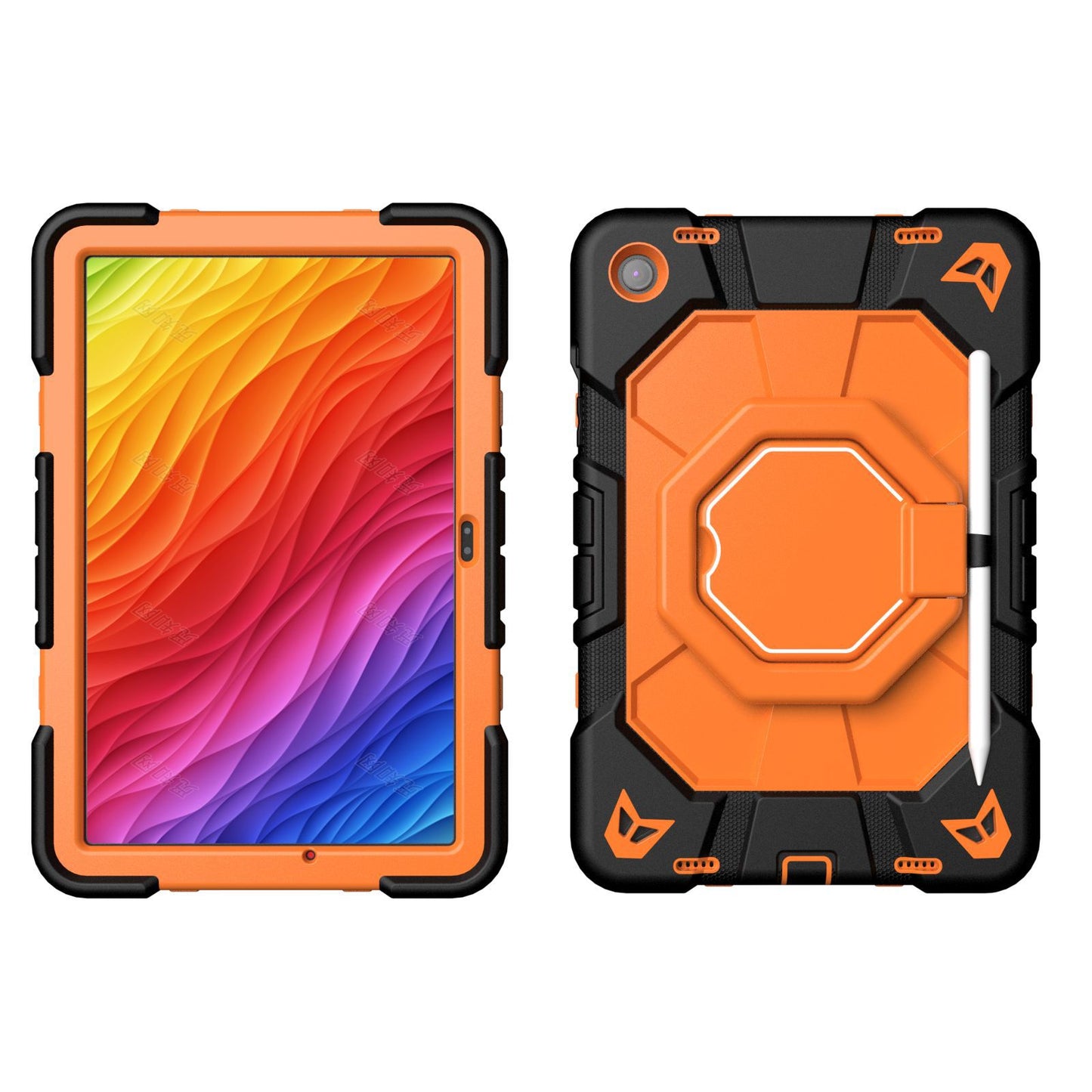 Suitable for Samsung Tab A9+ Tablet Protective Cover Satchel A9Plus Silicone Rotating Stand Kidsren's Anti-Fall Shell