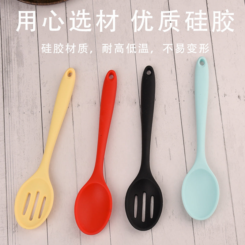 Food Grade Silicone Spoon, Kidsren's Safety Table Spoon, High Temperature Resistant Non-Stick Pan, Student Spoon, Baby Food Supplement Mixing Spoon