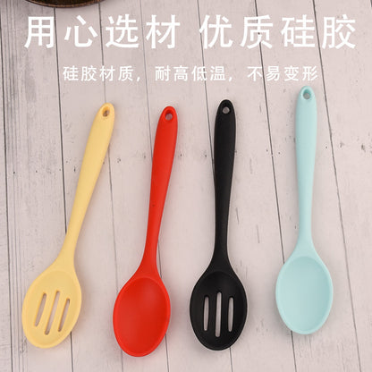 Food Grade Silicone Spoon, Kidsren's Safety Table Spoon, High Temperature Resistant Non-Stick Pan, Student Spoon, Baby Food Supplement Mixing Spoon
