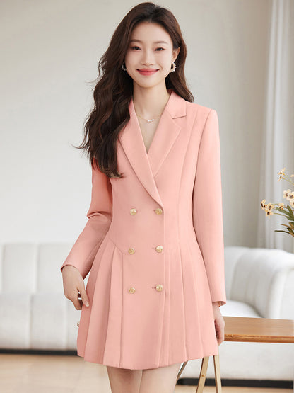 High-grade suit dress women's spring and autumn 2024 New elegant waist-tight small beauty salon professional work clothes