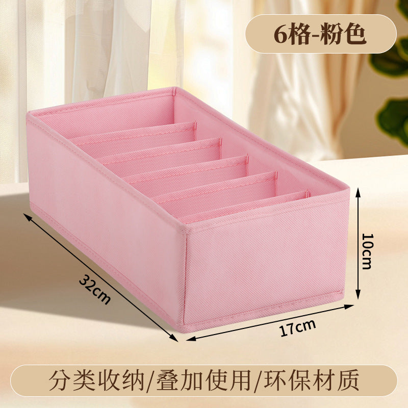 Underwear Compartmentalized Storage Box Four-Piece Set, Sock Storage Box, Fabric Home Storage, Bra Organizer, Multi-Compartment Classification Storage Box