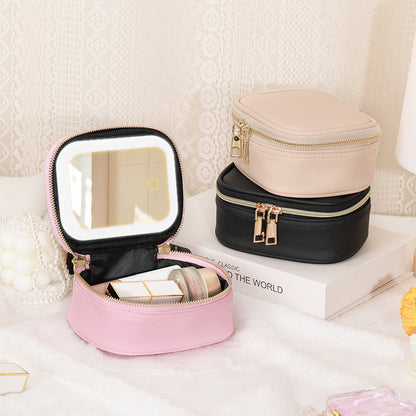 Cosmetic Bag with LED Light Portable small size Cosmetic Case Travel Cosmetic Storage Box