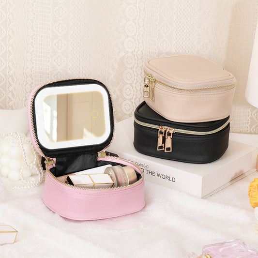 Cosmetic Bag with LED Light Portable small size Cosmetic Case Travel Cosmetic Storage Box