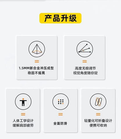 Metal Laptop Bracket Computer Bracket Steel Gold Lifting Portable Elevator Rack Base Folding Heat Rack