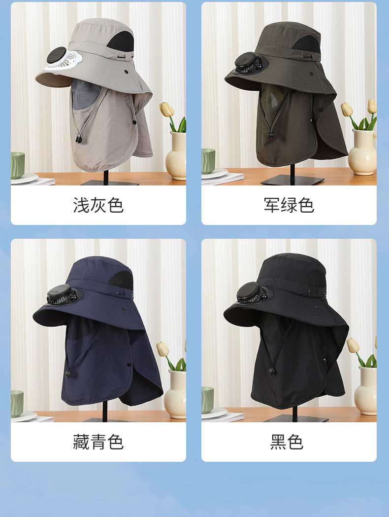 New Sun Hat for Men and Women in Summer, Uv Protection, Neck Protection, Sun Protection, Solar Fan Hat, Outdoor Mountaineering Fisherman Hat