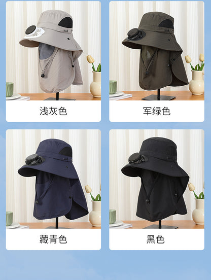 New Sun Hat for Men and Women in Summer, Uv Protection, Neck Protection, Sun Protection, Solar Fan Hat, Outdoor Mountaineering Fisherman Hat
