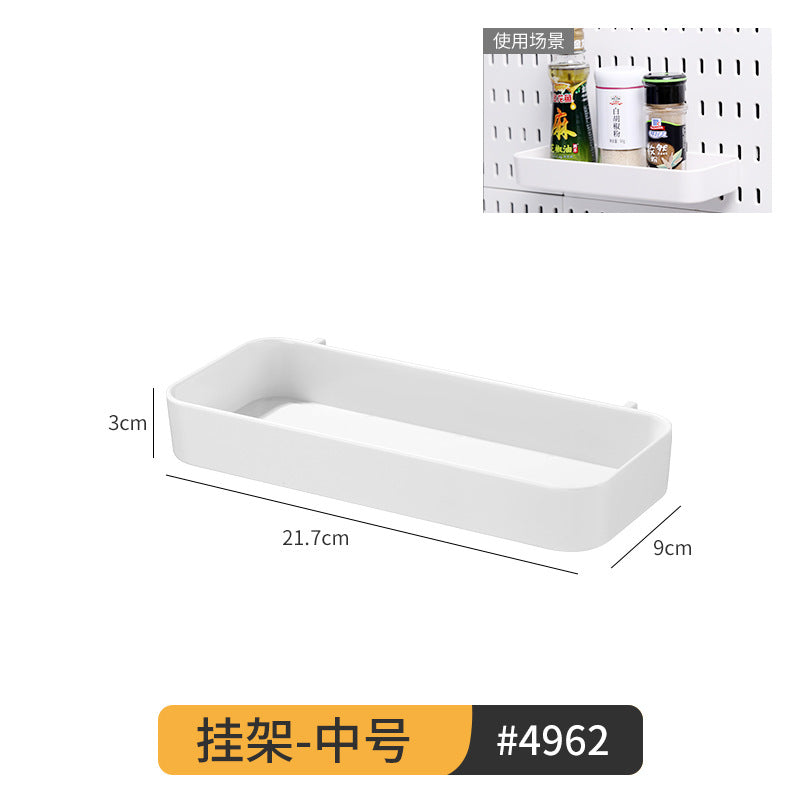 Desktop Perforated Board Storage Rack Organizer Office Partition Workstation Desk Stationery Organizer Shelf No Drilling Required