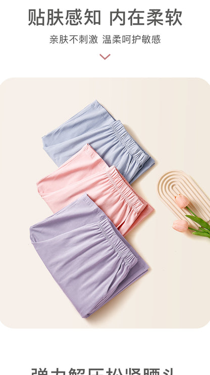Women's Pajama Pants Summer Three-Quarter Pants Pure Cotton Thin Large Size Home Pants Large Pants Home Pants Loose Factory Wholesale