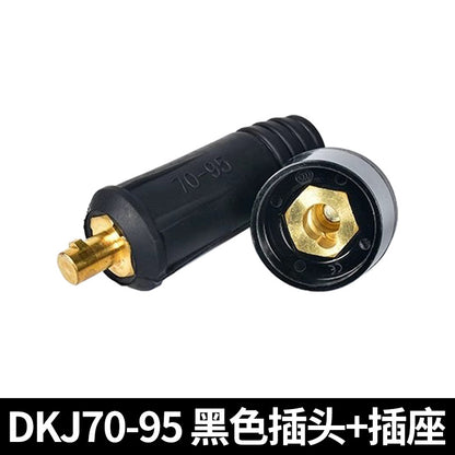Welding Machine Quick Connector Dkj25-35-50-70 Square All-Copper European Quick-Plug Welding Head Cable Connector