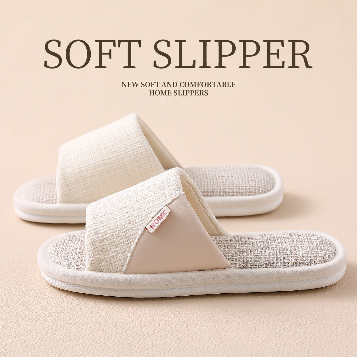 Linen Slippers for Men 2025 New Summer Indoor Home Soft-Soled Non-Slip Breathable Deodorant Cotton and Linen Slippers for Men