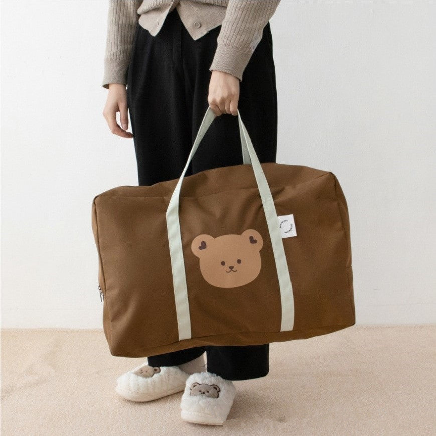 Ins Animal Head Kindergarten Bedding Storage Bag Organizer Bag Large Capacity Packing Bag Portable Travel Storage