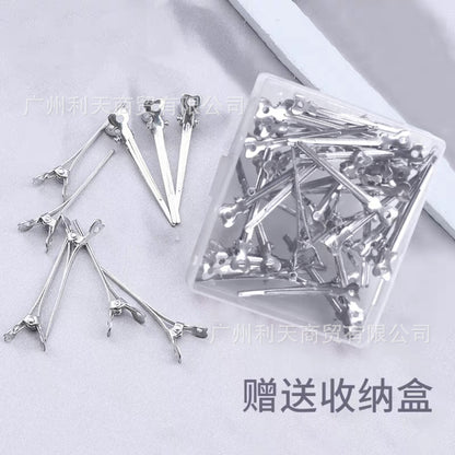 70 aluminum plate hairpin hairpin positioning clip partition clip hand push corrugated clip bangs clip modeling clip long mouth clip