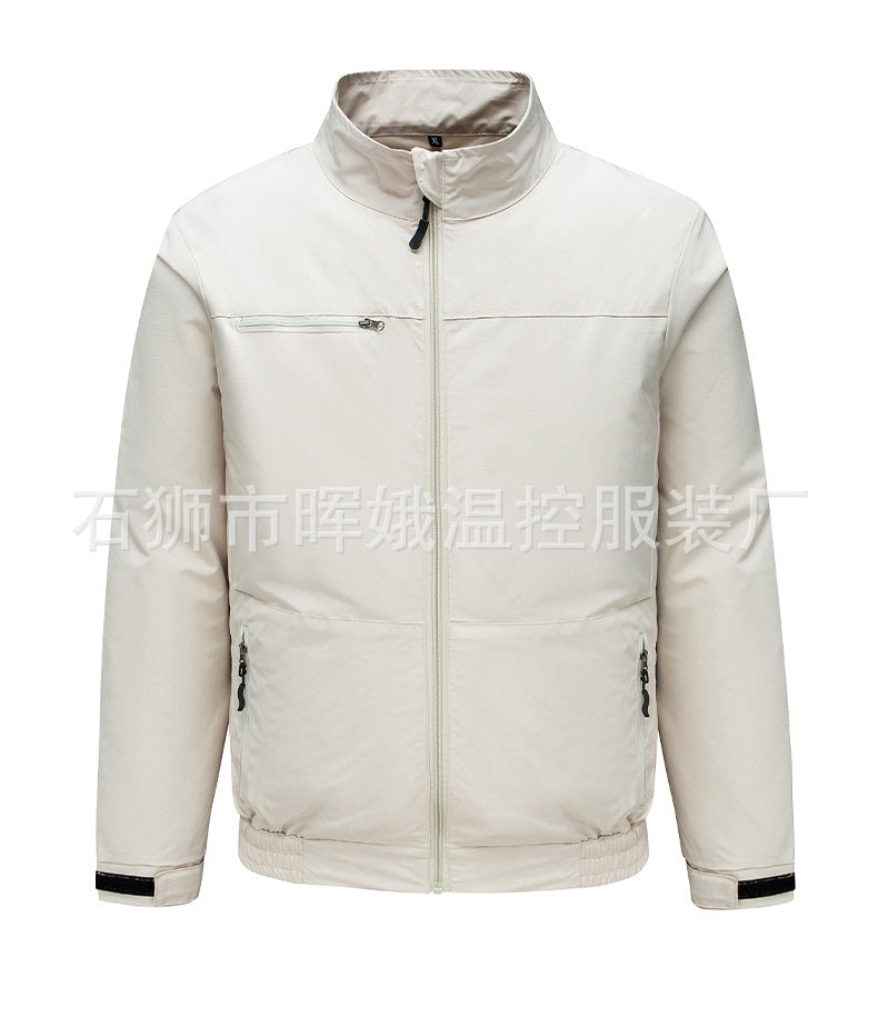 Cross-Border New Smart Air-Conditioned Clothing Porous Fan Stand Collar Workwear Outdoor Work Uniform Labor Protection Duty Fan Clothing