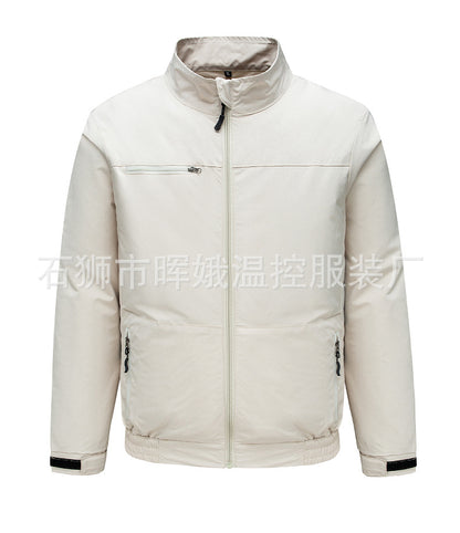 Cross-Border New Smart Air-Conditioned Clothing Porous Fan Stand Collar Workwear Outdoor Work Uniform Labor Protection Duty Fan Clothing
