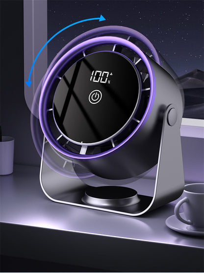 2025 New Desktop Fan Home Office Small Fan Student Dormitory Wall-Mounted Small Rechargeable Circulation Fan