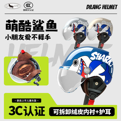 New National Standard 3c certified children's helmet boy baby girl electric car Children's helmet Four Seasons Universal half helmet