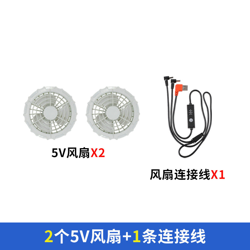 Cross-Border Cooling Air-Conditioning Clothing with Reflective Strips and Fan Cooling Clothing for Men and Women Labor Protection Summer Outdoor Work Clothes