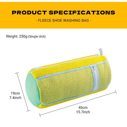 New Amazon Shoe Washing Bag with Lock, Single-Sided Mesh Chain for Laundry, Thickened Lazy Shoe Washing Bag, Machine Washable